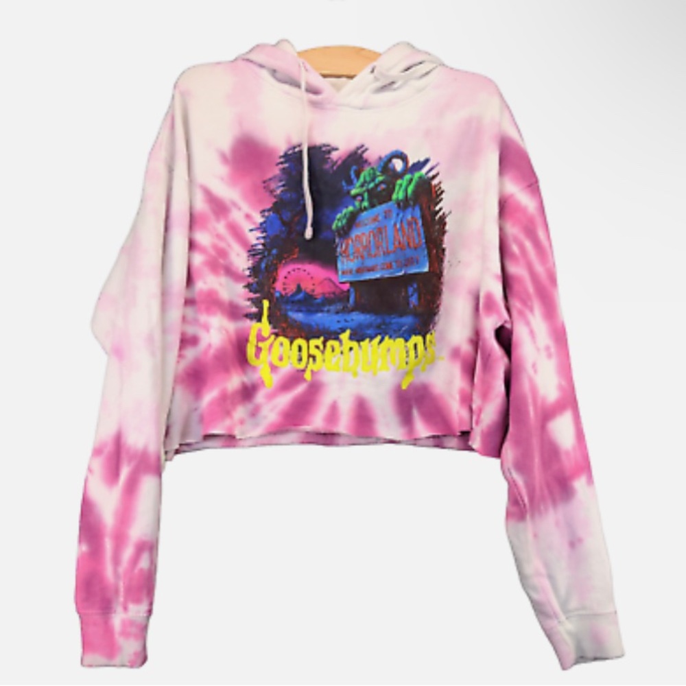 Goosebumps Womens Cropped Hoodie